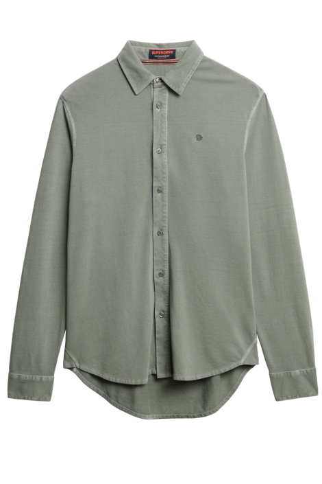 Superdry vintage destroy pique ls shirt